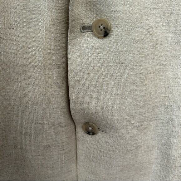 Jos. A. Bank Men’s Linen and Wool Blend Tan Sport Coat Blazer, Size 46R - Picture 8 of 16